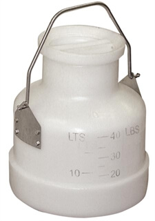 40 lb Poly Bucket with Storage Lid & Locking SS Handle